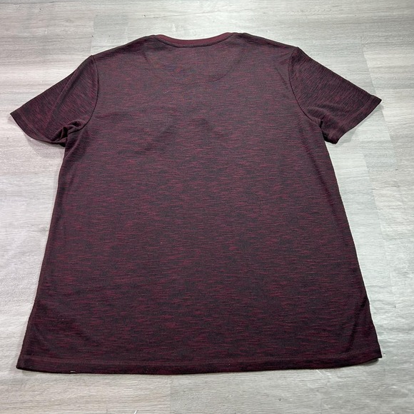 NEW Guess Henley Shirt Mens 2XL Red Marled Short Sleeve Pocket Tee Soft Casual - Picture 2 of 10